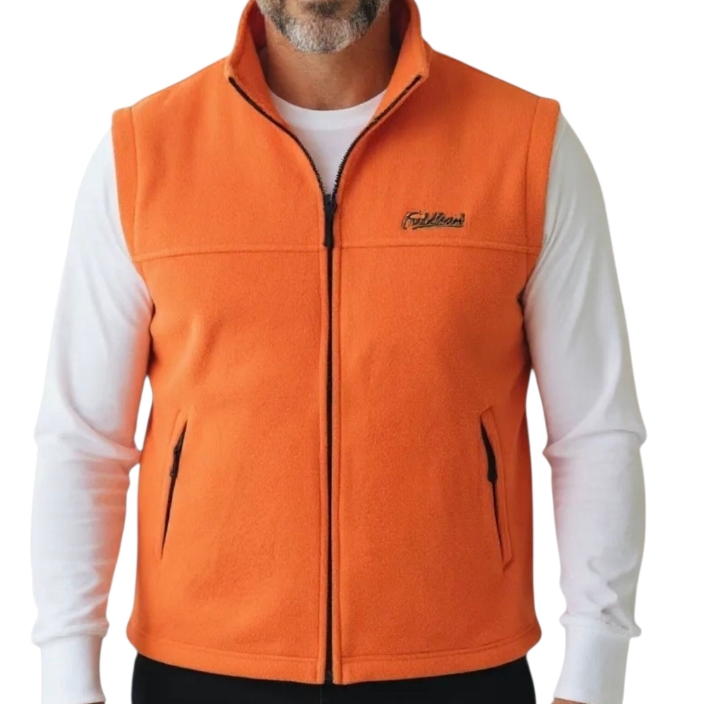 Men's Fieldline Blaze Orange Fleece Hunting Vest - Full Zip XL